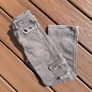 Zara girls gray cargo jeans - size 7